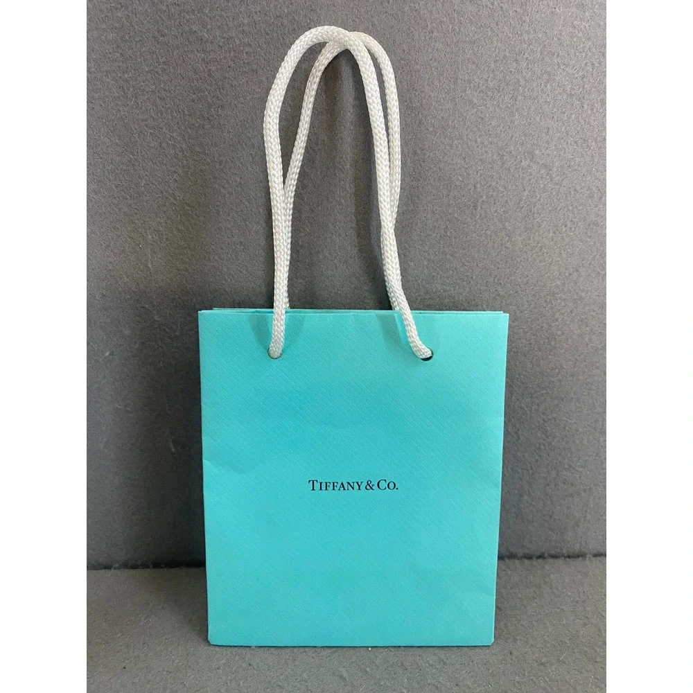 Tiffany & Co Blue Shopping Bag Outer Box and Black Velvet Ring Box Set